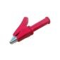 1 * Clip a coccodrillo in metallo con manico in plastica, rosso, supporto connettore a banana da 4 mm