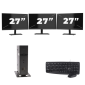 Atrust t176 USFF - Intel Atom x5-E8000 - 8GB RAM - 256GB SSD - Windows 11 + 3x 27 pollici Monitor