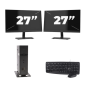 Atrust t176L USFF - Intel Atom x5-E8000 - 8GB RAM - 256GB SSD - Windows 11 + 2x 27 pollici Monitor