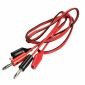Cavo per test audio video con doppia clip a coccodrillo su connettore a banana, lunghezza 1 m, 1 coppia