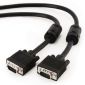 Premium VGA HD15M/HD15M a doppia schermatura con 2*cavi in ​​ferrite da 10 piedi, colore nero