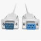 Cavo modem incrociato DB9 maschio-femmina, 1,5 m bianco