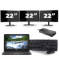 Dell Latitude 3310 - Intel Core i3-8a generazione - 13 pollici - 8 GB di RAM - SSD da 256 GB - Windows 11 + 3 monitor da 22 pollici