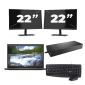 Dell Latitude 3420 - Intel Core i3 11ª generazione - 14 pollici - 16GB RAM - 256GB SSD - Windows 11 Home + 2x Monitor da 22 pollici