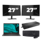 Dell Latitude 3420 - Intel Core i3 11ª generazione - 14 pollici - 16GB RAM - 256GB SSD - Windows 11 Home + 2x Monitor da 27 pollici