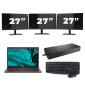 Dell Latitude 3420 - Intel Core i3 11ª generazione - 14 pollici - 16GB RAM - 256GB SSD - Windows 11 Home + 3x Monitor da 27 pollici