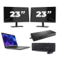 Dell Latitude 3440 - Intel Core i3 13ª generazione - 14 pollici - 16GB RAM - 256GB SSD - Windows 11 Home + 2x Monitor da 23 pollici