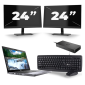 Dell Latitude 5410 - Intel Core i5-10a generazione - 14 pollici - 8 GB di RAM - 256 GB SSD - Windows 11 + 2 monitor da 24 pollici
