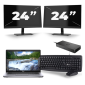 Dell Latitude 5411 - Intel Core i5-10a generazione - 14 pollici - 8 GB di RAM - SSD da 256 GB - Windows 11 + 2 monitor da 24 pollici