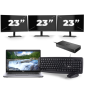 Dell Latitude 5411 - Intel Core i5-10a generazione - 14 pollici - 8 GB di RAM - SSD da 256 GB - Windows 11 + 3 monitor da 23 pollici