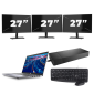 Dell Latitude 5420 - Intel Core i7 11ª generazione - 14 pollici - 16GB RAM - 256GB SSD - Windows 11 Home + 3x Monitor da 27 pollici
