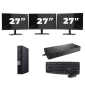 Dell OptiPlex 7070 Micro USFF - Intel Core i7-9ª Generazione - 8GB RAM - 256GB SSD - Windows 11 + 3x Monitor da 27 pollici