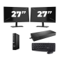 Dell OptiPlex 7080 USFF - Intel Core i7 10ª generazione - 16GB RAM - 256GB SSD - Windows 11 + 2x Monitor da 27 pollici