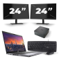 Dell Precision 3550 - Intel Core i7-10a generazione - 15 pollici - 8 GB di RAM - SSD da 256 GB - Windows 11 + 2 monitor da 24 pollici