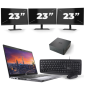 Dell Precision 3550 - Intel Core i7-10a generazione - 15 pollici - 8 GB di RAM - SSD da 256 GB - Windows 11 + 3 monitor da 23 pollici