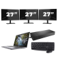 Dell Precision 3550 - Intel Core i7 10ª generazione - 15 pollici - 16GB RAM - 256GB SSD - GPU - Windows 11 Home + 3x Monitor da 27 pollici