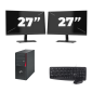Fujitsu Esprimo P910 Micro Tower - Intel Core i3-3a Generazione - 8GB RAM - SSD 256GB - Windows 10 + 2 monitor da 27 pollici