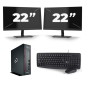 Fujitsu Esprimo Q556/2 USFF - Intel Core i5-7a generazione - 8GB RAM - 256GB SSD - Windows 11 + 2x Monitor 22 pollici