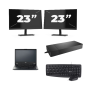 Fujitsu LIFEBOOK E5410 - Intel Core i5-10a generazione - 14 pollici - 8 GB di RAM - 256 GB SSD - Windows 11 Home + 2 monitor da 23 pollici