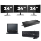 Fujitsu LIFEBOOK E5410 - Intel Core i5-10a generazione - 14 pollici - 8 GB di RAM - 256 GB SSD - Windows 11 Home + 3 monitor da 24 pollici