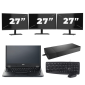 Fujitsu LIFEBOOK E5410 - Intel Core i5-10e di decima generazione - 14 pollici - 8 GB di RAM - SSD da 256 GB - Windows 11 Home + 3 monitor da 27 pollici