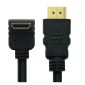 Cavo HDMI v2.0a angolato a 90°, uscita, dorato, M/M, 0,5 m