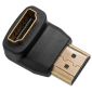 Adattatore HDMI M/F 90° placcato oro