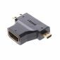 Adattatore da Micro HDMI maschio e Mini HDMI maschio a HDMI femmina a 90 gradi