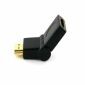 Adattatore HDMI maschio-femmina ad angolo retto 90-180 gradi, dorato