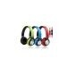 Cuffie stereo solide con microfono, bianco/verde, modello HT-HD212