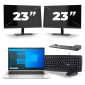 HP EliteBook 830 G8 - Intel Core i5 11ª generazione - 13 pollici - 16GB RAM - 256GB SSD - Windows 11 + 2x Monitor da 23 pollici