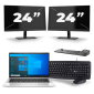 HP EliteBook 830 G8 - Intel Core i5 11ª generazione - 13 pollici - 16GB RAM - 256GB SSD - Windows 11 + 2x Monitor da 24 pollici