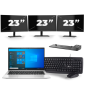 HP EliteBook 830 G8 - Intel Core i5 11ª generazione - 13 pollici - 16GB RAM - 256GB SSD - Windows 11 + 3x Monitor da 23 pollici