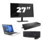 HP EliteBook 840 G8 - Intel Core i7 11ª generazione - 14 pollici - 16GB RAM - 256GB SSD - Windows 11 Home + 1x Monitor da 27 pollici