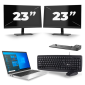 HP EliteBook 840 G8 - Intel Core i7 11ª generazione - 14 pollici - 16GB RAM - 256GB SSD - Windows 11 + 2x Monitor da 23 pollici