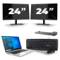 HP EliteBook 840 G8 - Intel Core i7 11ª generazione - 14 pollici - 16GB RAM - 256GB SSD - Windows 11 + 2x Monitor da 24 pollici