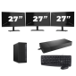 HP EliteDesk 800 G6 Tower - Intel Core i3-10a Generazione - 8GB RAM - 256GB SSD - Windows 11 + 3 monitor da 27 pollici