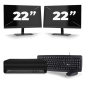 HP EliteDesk 800 G6 USFF - Intel Core i7 10ª generazione - 16GB RAM - 256GB SSD - Windows 11 + 2x Monitor da 22 pollici