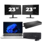HP ProBook 440 G9 - Intel Core i3 12ª generazione - 14 pollici - 16GB RAM - 256GB SSD - Windows 11 + 2x Monitor da 23 pollici