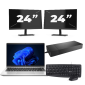HP ProBook 440 G9 - Intel Core i3 12ª generazione - 14 pollici - 16GB RAM - 256GB SSD - Windows 11 + 2x Monitor da 24 pollici