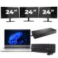 HP ProBook 440 G9 - Intel Core i3 12ª generazione - 14 pollici - 16GB RAM - 256GB SSD - Windows 11 + 3x Monitor da 24 pollici