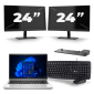 HP ProBook 640 G8 - Intel Core i5 11ª generazione - 14 pollici - 16GB RAM - 256GB SSD - Windows 11 + 2x Monitor da 24 pollici
