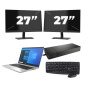 HP ProBook 640 G8 - Intel Core i5 11ª generazione - 14 pollici - 16GB RAM - 256GB SSD - Windows 11 Home + 2x Monitor da 27 pollici