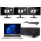 HP ProBook 640 G8 - Intel Core i5 11ª generazione - 14 pollici - 16GB RAM - 256GB SSD - Windows 11 + 3x Monitor da 23 pollici