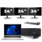 HP ProBook 640 G8 - Intel Core i5 11ª generazione - 14 pollici - 16GB RAM - 256GB SSD - Windows 11 + 3x Monitor da 24 pollici