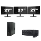 HP ProDesk 600 G2 USFF - Intel Core i5-6a Generazione - 8GB RAM - 256GB SSD - Windows 11 + 3 monitor da 27 pollici