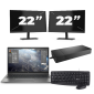 HP ZBook Firefly 14 G8 - Intel Core i7 11ª generazione - 14 pollici - 16GB RAM - 256GB SSD - Windows 11 Home + 2x Monitor da 22 pollici