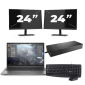 HP ZBook Firefly 14 G8 - Intel Core i7 11ª generazione - 14 pollici - 16GB RAM - 256GB SSD - Windows 11 Home + 2x Monitor da 24 pollici