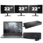 HP ZBook Firefly 14 G8 - Intel Core i7 11ª generazione - 14 pollici - 16GB RAM - 256GB SSD - Windows 11 Home + 3x Monitor da 22 pollici