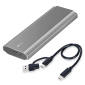 SSD SATA M.2 da 1 TB + Enclosure ad alta velocità 3.1 USB C (PCIe 10 Gbps) - Alluminio